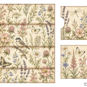 Garden Whispers | Vintage Floral Junk Journal Kit Printable | Tags ...