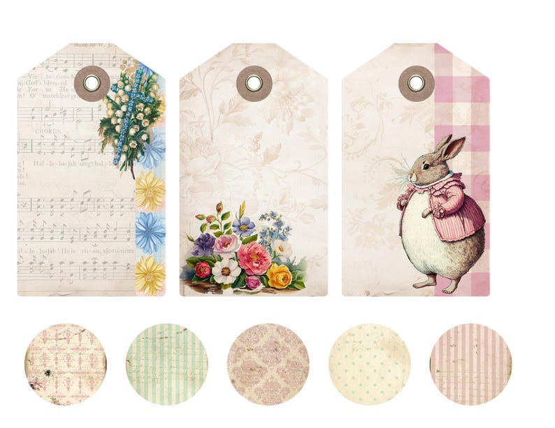 Easter Friends! Junk Journaling Digital Papers & Ephemera Printable - Etsy