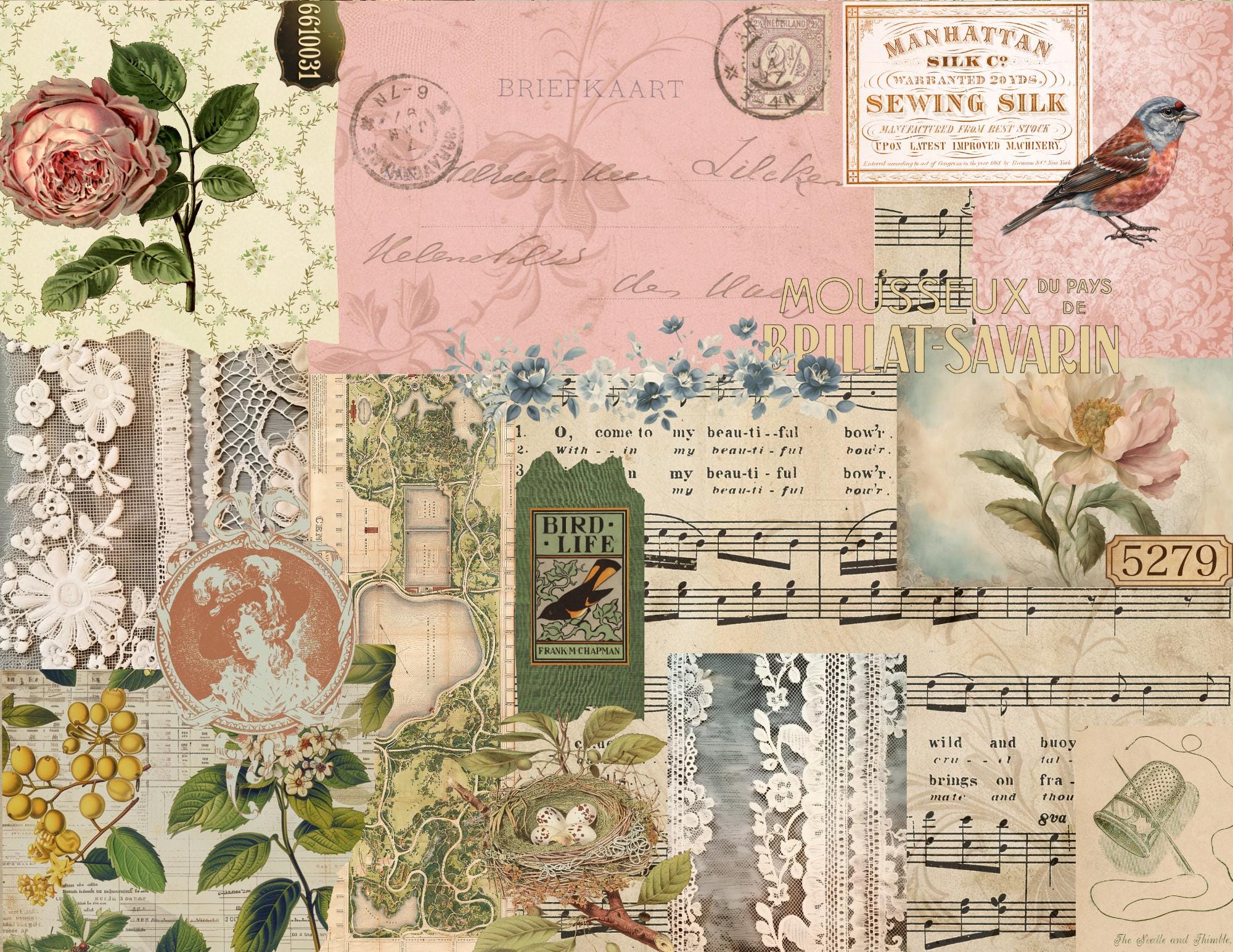 Collage Papers No1! Digital Papers & Ephemera Printable - Etsy