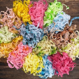 Hand Dyed & Crinkled Seam Binding Ribbon 15 Yards in 15 Colors!