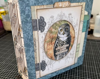 OWL Themed Handmade Junk Journal! One-of-a-kind and Extra Special!
