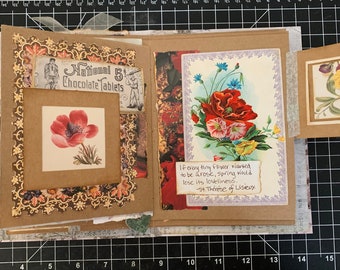 Handmade Art Junk Journal filled with collages and quotes