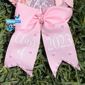 Graduation Bow, Pink Grad Cap Bow, Class of 2025, Gradcap Bow, Graduation Accessory, 2025 Graduation