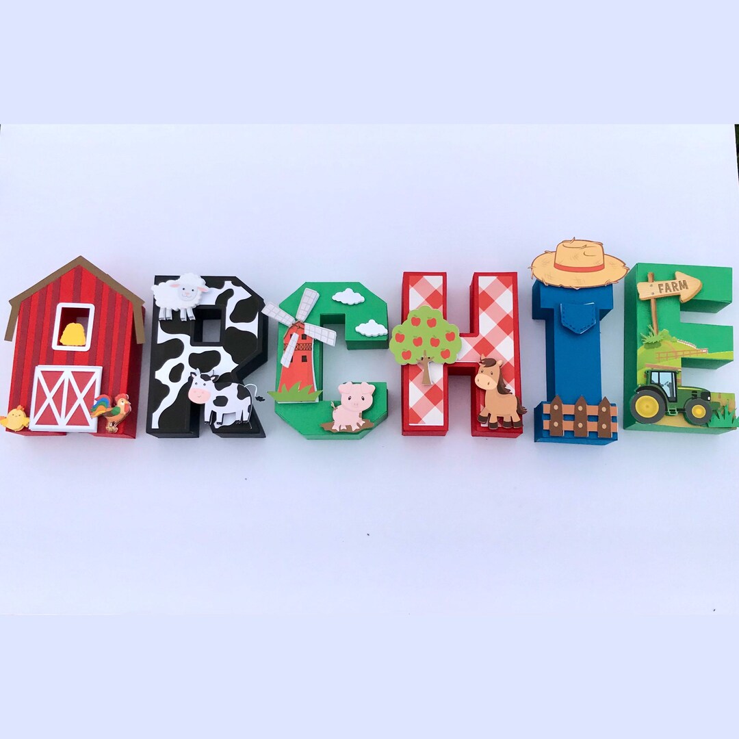 Farm Theme Party Decor Farm 3D Letters Old Mcdonald Farm Barn farm-theme-party-decor-farm-3d-letters-old-mcdonald-farm-barn