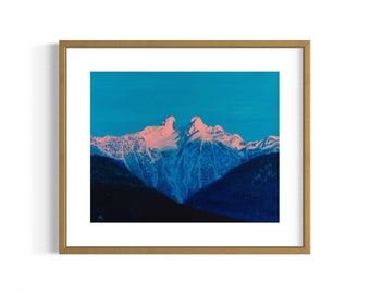 The Vancouver Lions/Two Sisters at Sunrise, Vancouver Hiking, Fine Art Print/ West Coast Mountain Art
