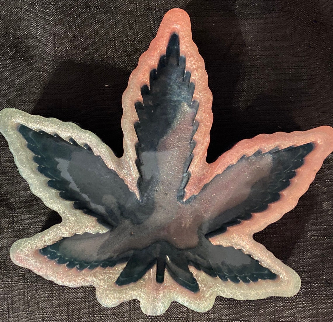 Large Handmade resin marijuana pot leaf ashtray. Etsy