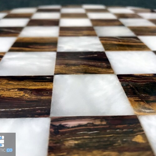 Marble Serving Tray with Silver shops Handles, Unique Chess Pattern Round Tray, Gift for Wife, Limited Design, Art, Luxury Gift for Mother