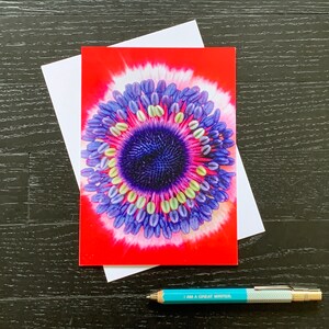 Rote Anemone Grußkarte | Anemone | Floral Grußkarte | Botanische Grußkarten | Leere Karten | Anemone Note Cards | Rotes Detail