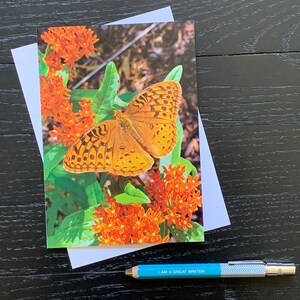 Schmetterling Grußkarte | Schmetterling Unkraut | Florale Grußkarte | Botanische Grußkarten | Blankokarten | Schmetterling Notizkarten