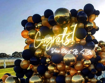 Graduation Backdrop Neon Sign, Graduation Party Decor, Custom Neon Sign, Senior 2025 Sign, Congrats Grad Cap Name Tag, Custom LED Light