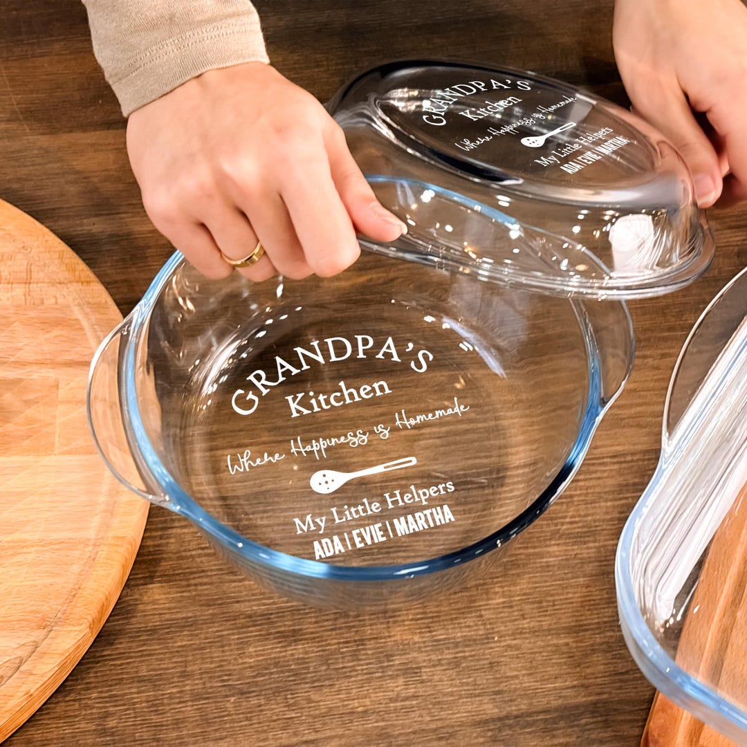 Grandpa's Kitchen Decor Baking Saucepan With Glass Lid: Personalized ...