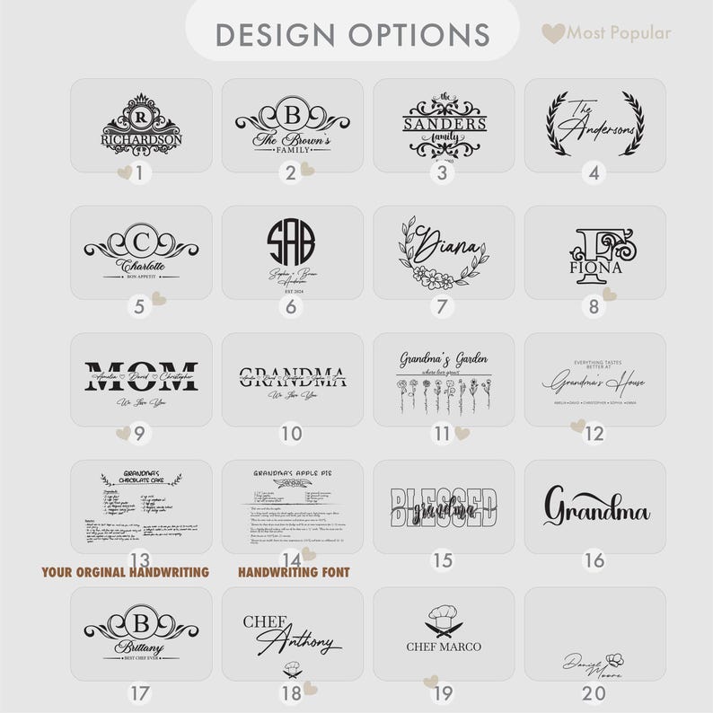 a bunch of different type of logos