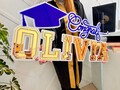 Graduation Name Sign, Graduation Party Backdrop Decoration, Grad Cap Name Tag, Graduation Gift for Her, Graduation Yard Sign, Class of 2024 product logo