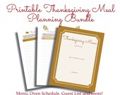 Holiday Meal Planner - Printable Thanksgiving Meal Planner with Thanksgiving Menu, Grocery List, Thanksgiving Timeline and more!