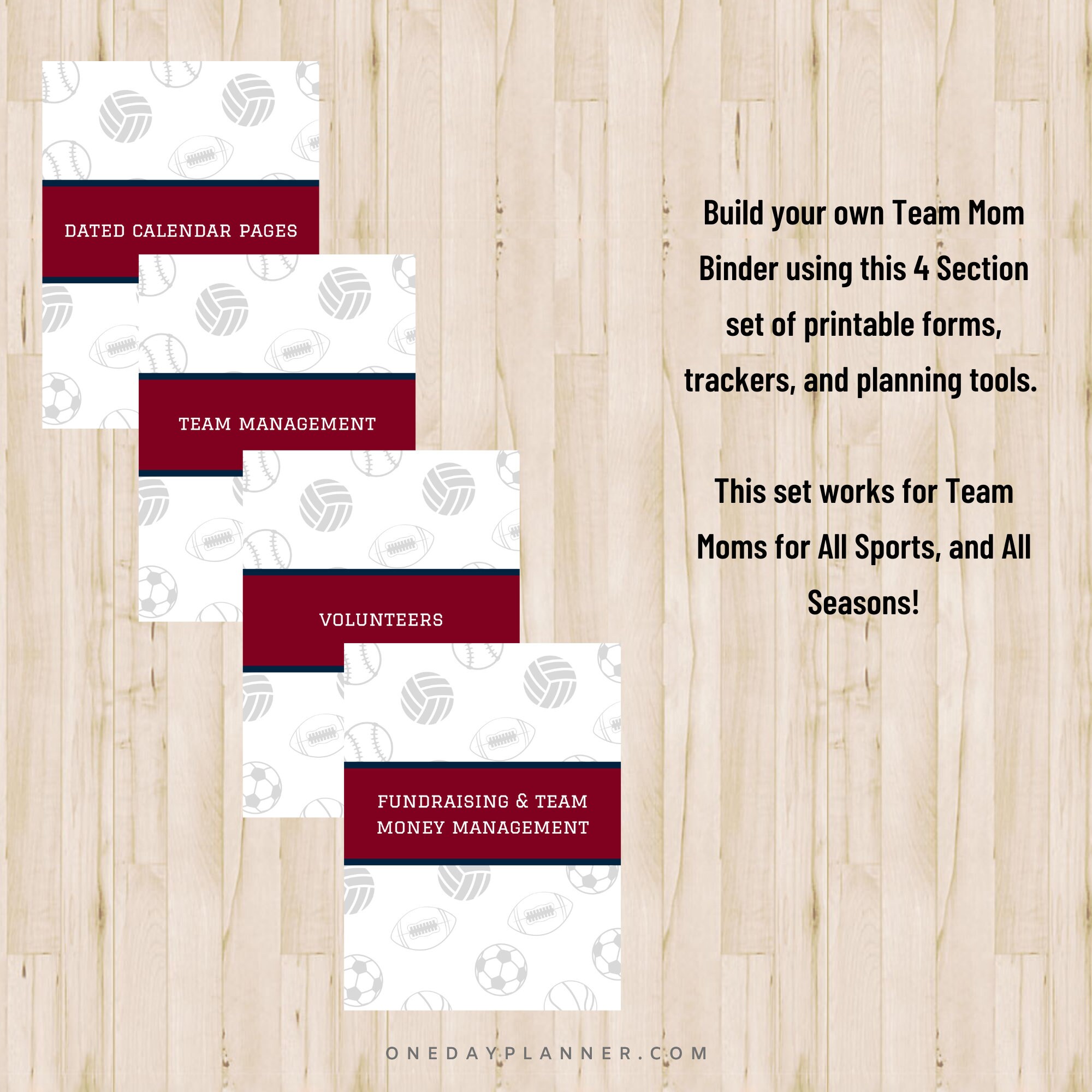 Team Mom Printables for Football Soccer Baseball Cheer and Etsy
