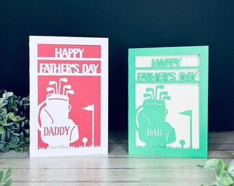 File in formato SVG personalizzato per la festa del papà, File di taglio della carta per la festa del papà, Carta Glowforge, Laser Ready Fathers Day Card Download in formato SVG