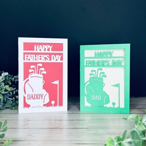 Fichier SVG de carte de fête des pères personnalisé, fichier de coupe de carte de fête des pères, carte Glowforge, laser prêt fête des pères carte SVG Télécharger