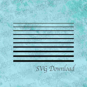 Straight Lines Bundle SVG File, 10 Straight Lines Bundle Different Thickness SVG, Straight Lines Cut File