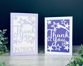 Personalized Thank You Card SVG File, Thank You Card Bundle SVG Cut File, Glowforge Card svg, Laser Ready Thank You Star Card SVG Download