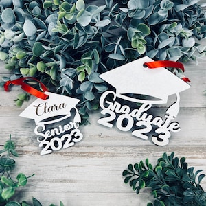 Graduation Gift Tag Bundle SVG File, Personalized Senior 2023 SVG Download, 2023 Graduate Laser Cut File, Class Of 2023 Gift Tag, Car Charm