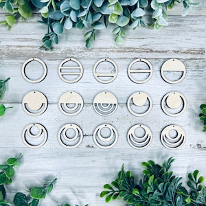 Macrame Earring Findings Bundle SVG File, Macrame Circle Laser Earring Template SVG, Glowforge SVG Cut File, Macrame Earring Blanks File