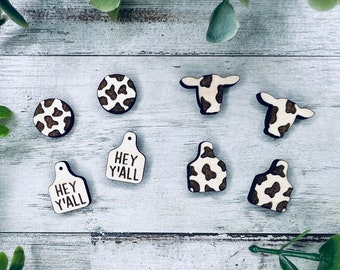 Cow Stud Earring Bundle File, Stud Cow Earring SVG Cut File, Cow Earring Glowforge SVG, Cute Cow Head Earrings SVG Download, Cow Jewelry svg