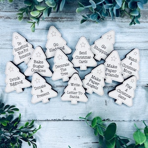 40 Christmas Activity Tokens SVG File, Advent Activity SVG Download, Holiday Bucket List Tokens Laser File, Glowforge Laser Cut File,
