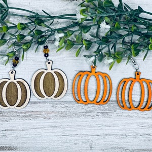 Boucle d&#39;oreille citrouille Bundle fichier SVG, boucle d&#39;oreille citrouille fichier coupé, fichier boucle d&#39;oreille citrouille Glowforge, boucle d&#39;oreille citrouille laser, boucle d&#39;oreille Halloween SVG