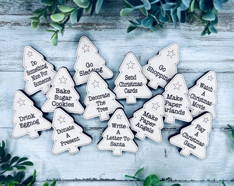 40 kerstactiviteit tokens SVG-bestand, advent activiteit SVG-download, vakantie bucketlist tokens laserbestand, Glowforge lasergesneden bestand,
