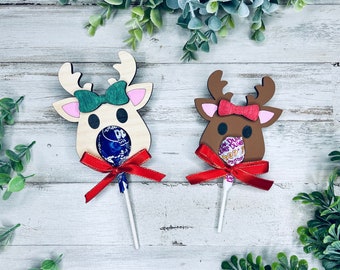 Reindeer Lollipop Holder SVG File, Christmas Lollipop Holder Download, Reindeer Lollipop SVG, Christmas Gift SVG, Navidad en julio