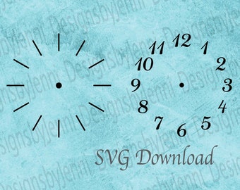 Clock Face Bundle SVG Datei, Clock Face Template SVG Art Datei, Clock Cut Datei Digital Download