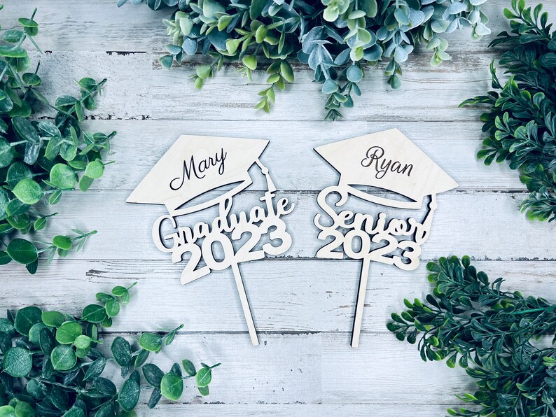 2023 Graduation Cake Topper Bundle SVG File Personalized Etsy Australia