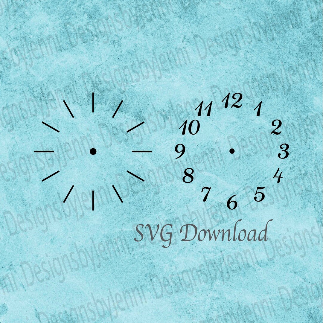 Clock Face Bundle SVG File, Clock Face Template SVG Art File, Clock Cut ...