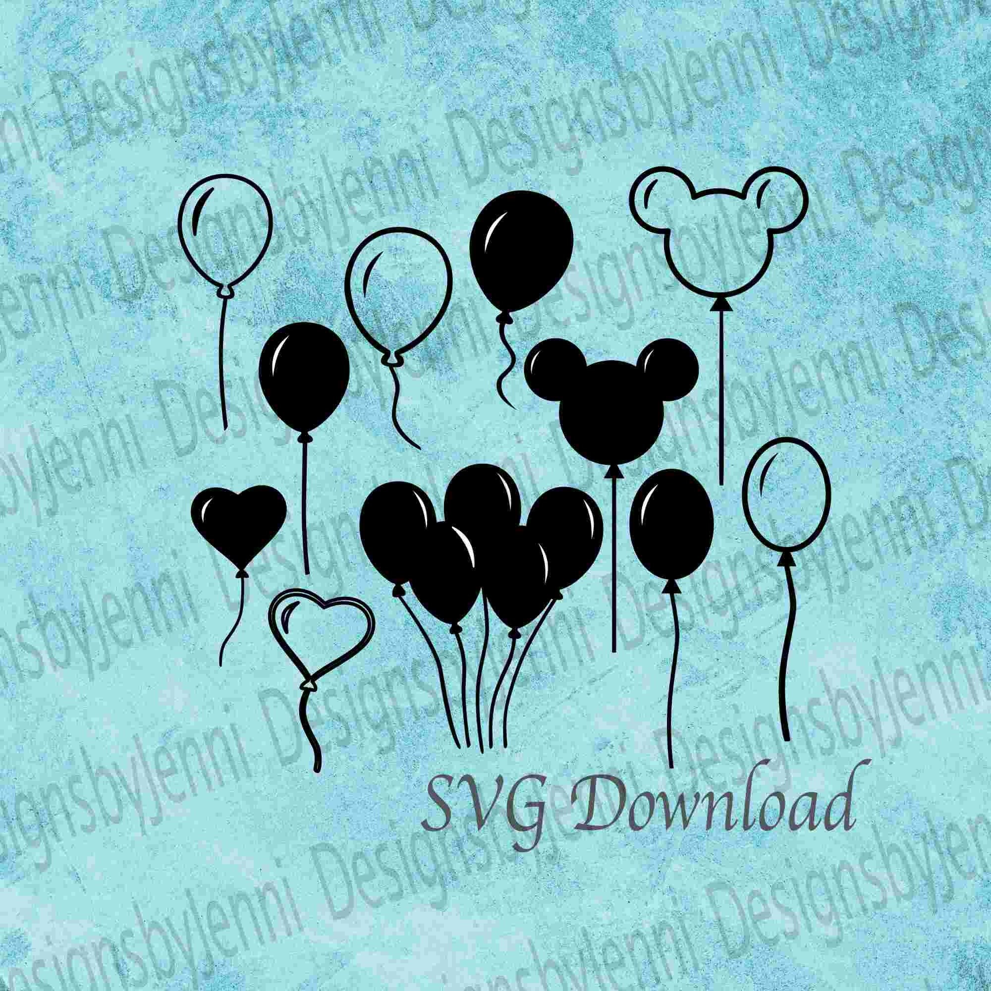 Balloon SVG Bundle File Instant Download Balloon for Cricut Etsy