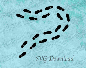 Fußabdrücke SVG, Fuß SVG, Fußabdruck Silhouette SVG, Schuh SVG, Fußabdruck Clipart, Digitaler Download