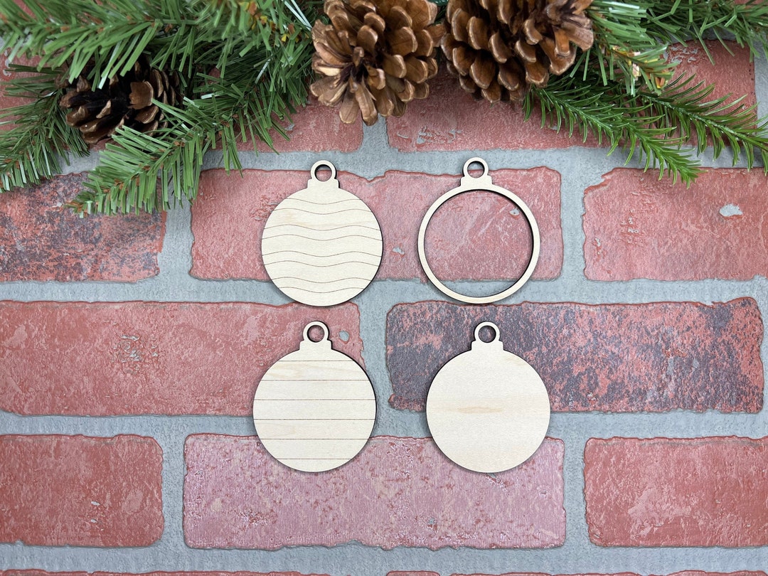 Ornament Template Bundle SVG Download, Christmas Blank Ornament SVG