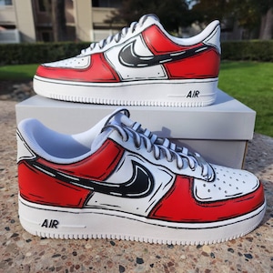 Comic Style Nike AF1 - Custom Cartoon Sneakers, Custom Colorways Available