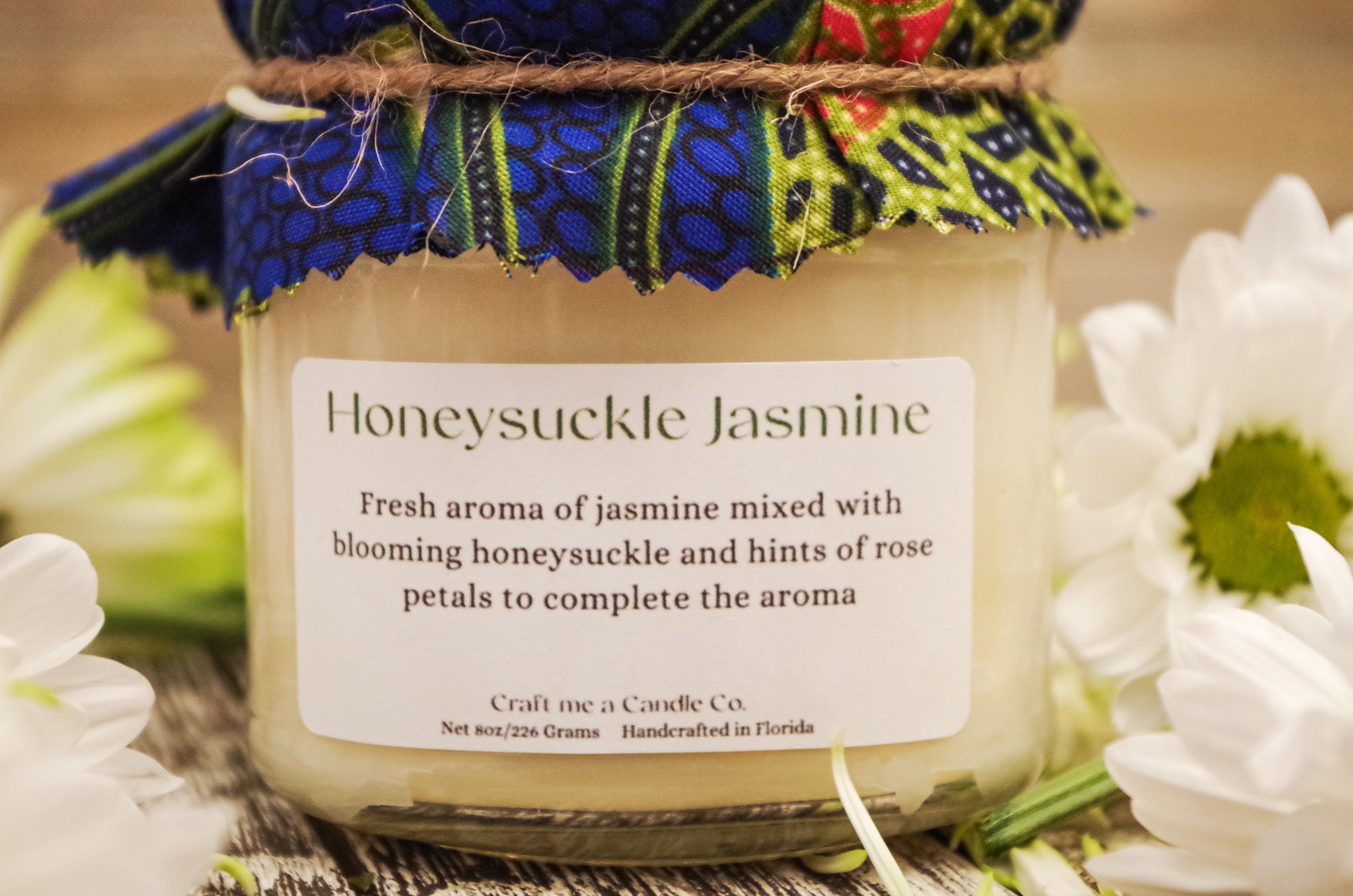 Honeysuckle Jasmine Candle Jasmine Honeysuckle and Rose Etsy