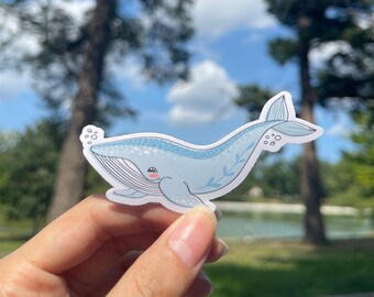 Cute whale Sticker | Cute Stickers | Laptop Decal | Vinyl Stickers | Planner Stickers | Trendy Stickers