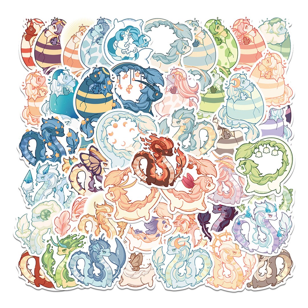 Cute Dragon Stickers Pack | Dragon Stickers | Dragon Egg Sticker ...