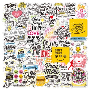 Inspirational Quote Stickers Pack | Positive Stickers | Quote Stickers |  Positive Vibe Quote Sticker | Planner Stickers | Journal Sticker