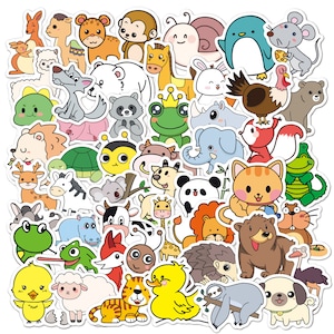 Tiere Sticker Packung | Süße Tier Sticker| Tier Aufkleber | Coole Sticker | Sticker Pack | Planner Sticker| Vinyl Sticker