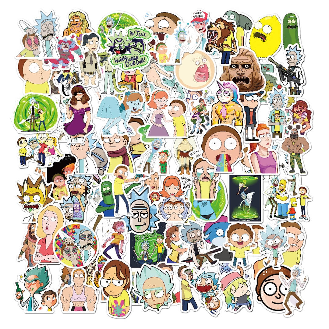 Rick and Morty Stickers Pack Cartoon Stickers Cute Sticker Pack Laptop Decals Waterproof Sticker