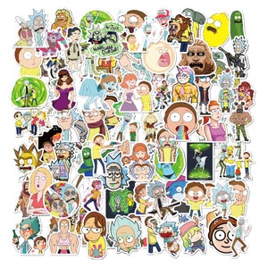 Rick and Morty Stickers Pack | Cartoon stickers| Cute Sticker Pack |  Laptop Decals | Waterproof sticker | planner sticker