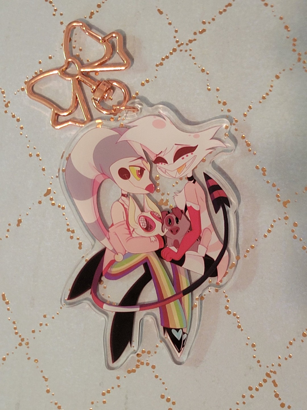 Kindred Key Chain Kindred Spirits Angel Dust and Fizzarolli Keychain Ft. Fat Nuggets and ...