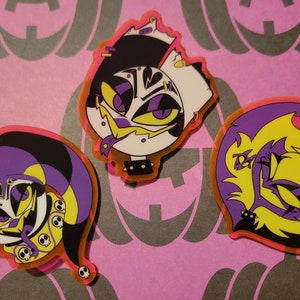 Fizzarolli and Asmodeus goth style  Acrylic pins