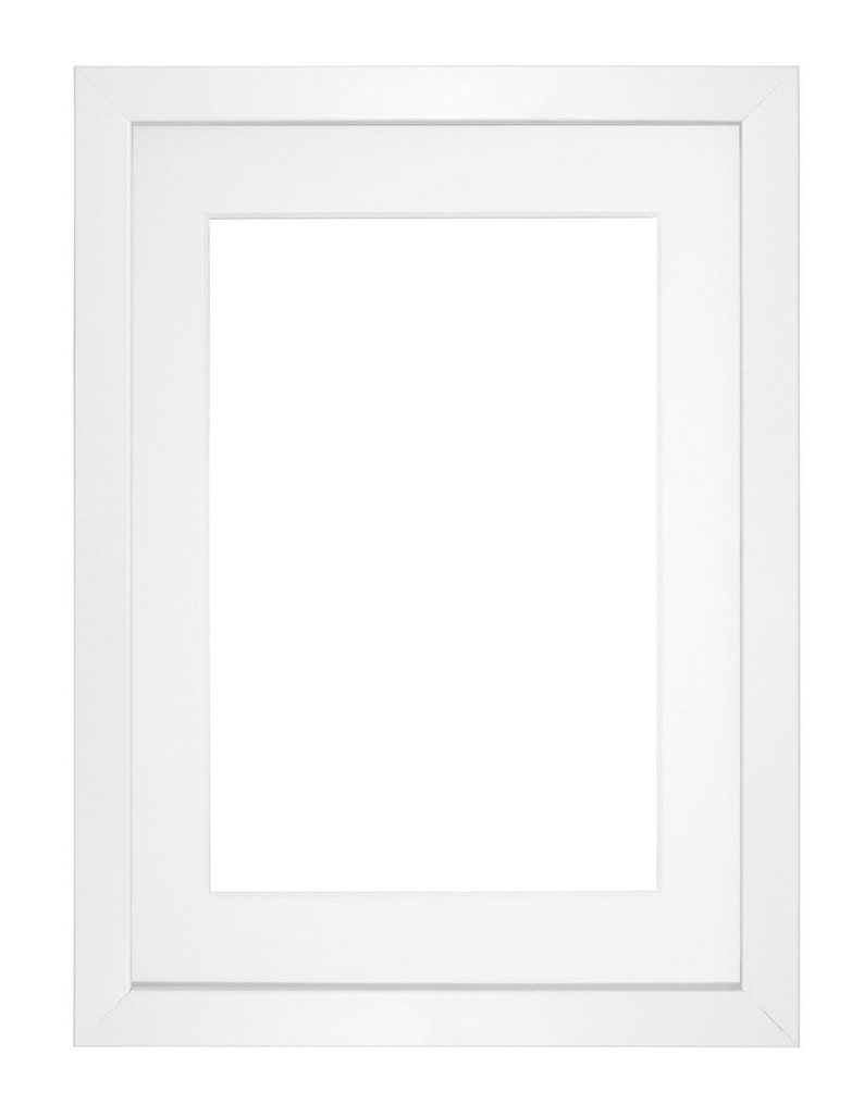 White picture frame Handmade white wood wall art frame A5 Etsy