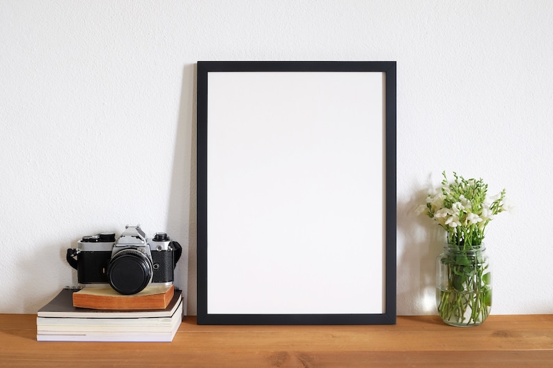 Black A4 / A5 Picture Frame Thin Black Picture Frame Handmade Photo Frame Modern A4 / A5 Black