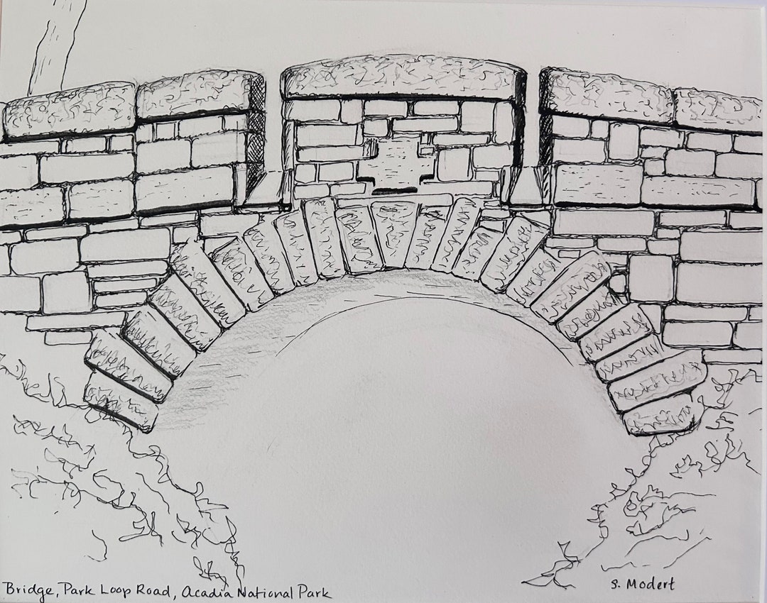 Original Art, ‘bridge, Park Loop Road, Acadia National Park’ (a Study ...