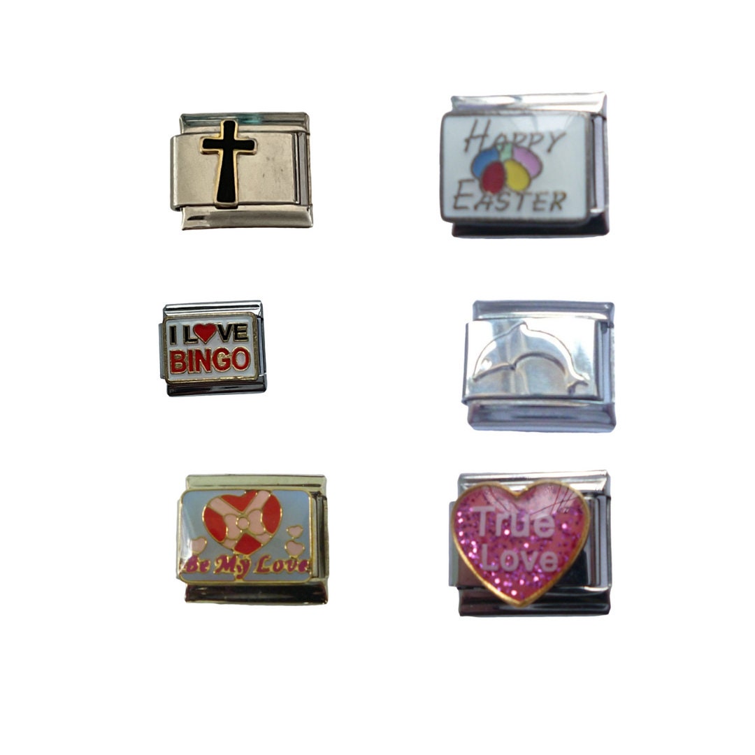 Various 9mm Italian Charm Links Fits All Design Classic Bracelet Etsy UK